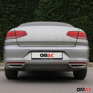 Volkswagen Passat B8 Tailgate Trim - Omac - S.Steel 3 Pcs - Gloss Silver - 2015-2019